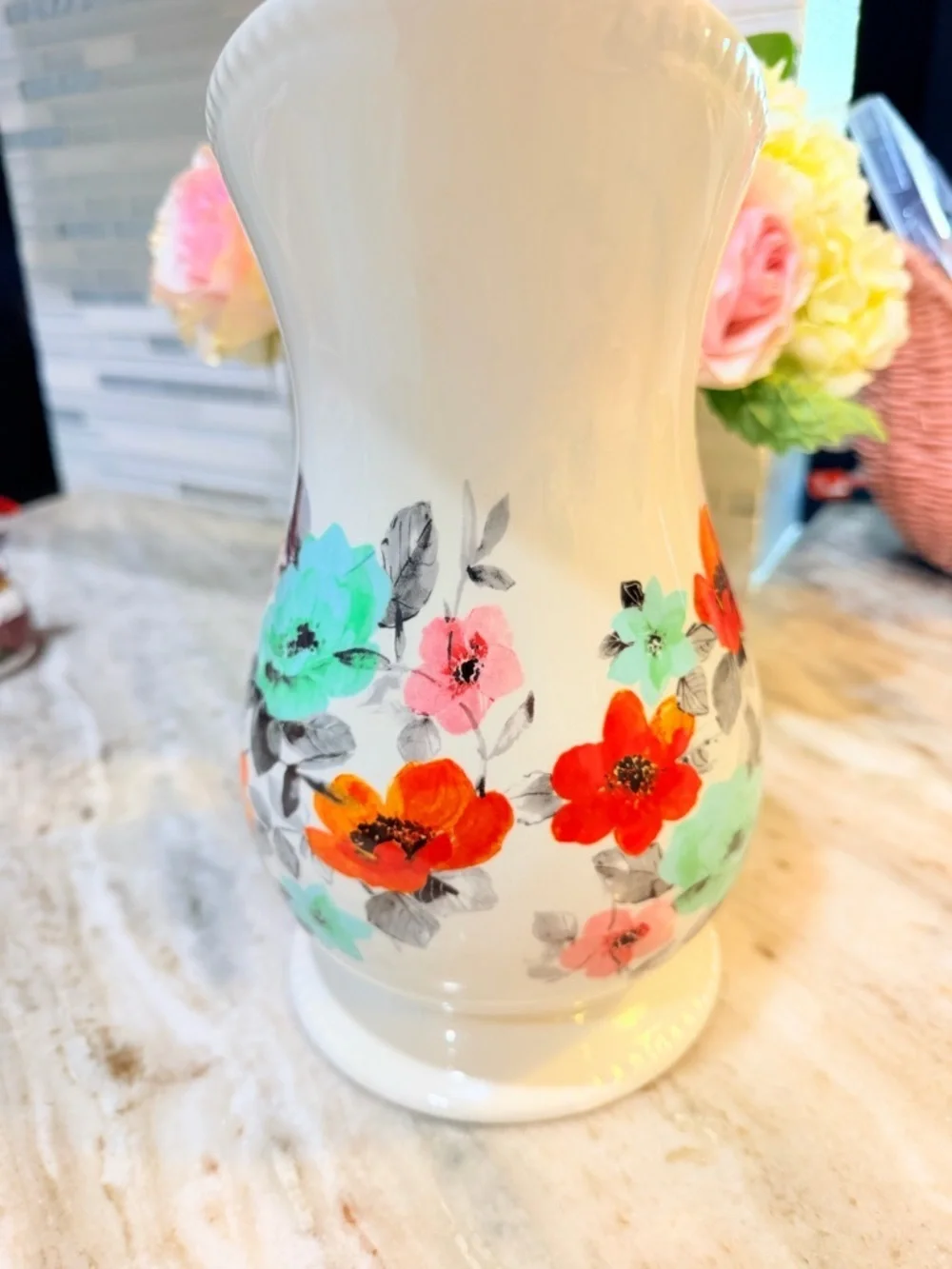 Pioneer Woman  Flea Market 2 Quart Pitcher Floral Design